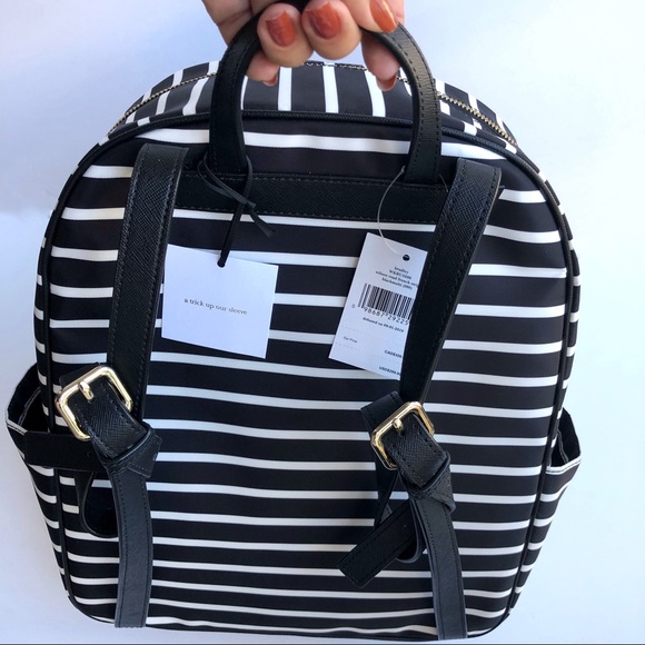 Kate Spade Large French Stripe Backpack - Picture 5 of 7